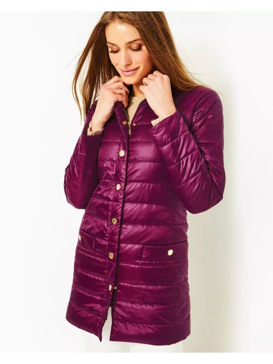 Lilly Pulitzer Jackets & Blazers - Lilly Pulitzer Tonia Down Puffer Jacket Amarena Cherry Size 00 - New with Tag